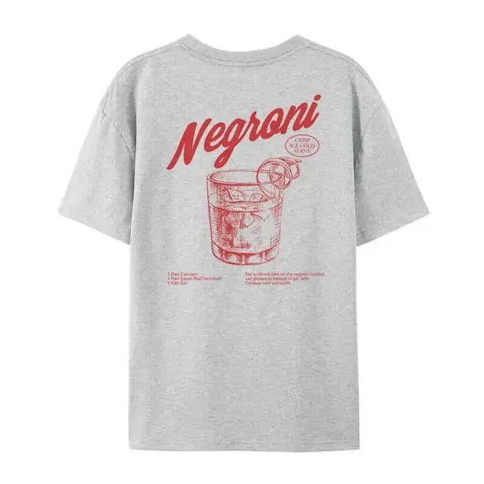 Negroni femmes dos imprimé Style rétro T-Shirts Cocktail boire t-shirt Harajuku Streetwear graphique