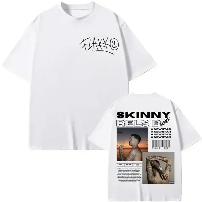 T-shirts graphiques avec affiche d'album du rappeur Rels B