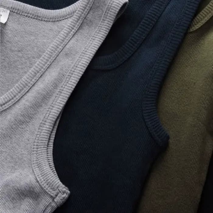 Offre spéciale été hommes vêtements femmes basique élastique débardeur pur coton sans manches