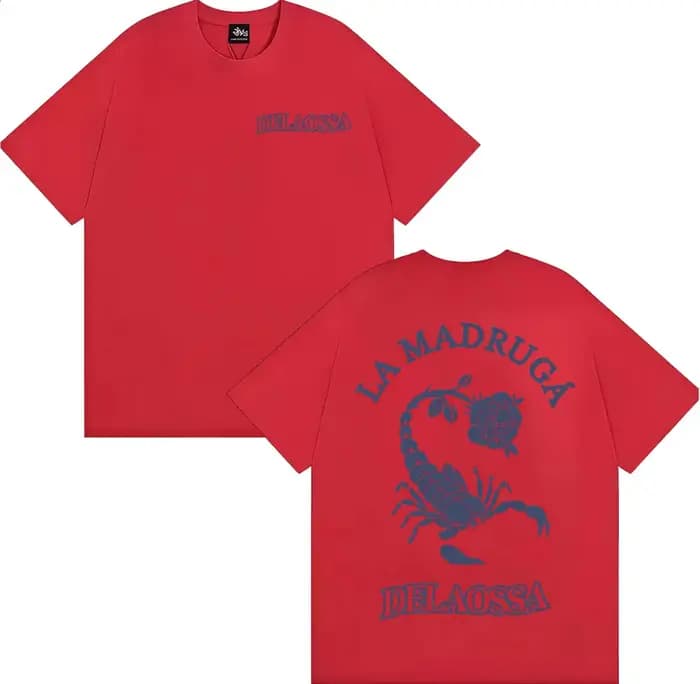 Rappeur Delaossa La Madruga Tour 2026 Merch T-shirts Hommes Femmes Mode Punk Hip Hop T-shirt Haute Q