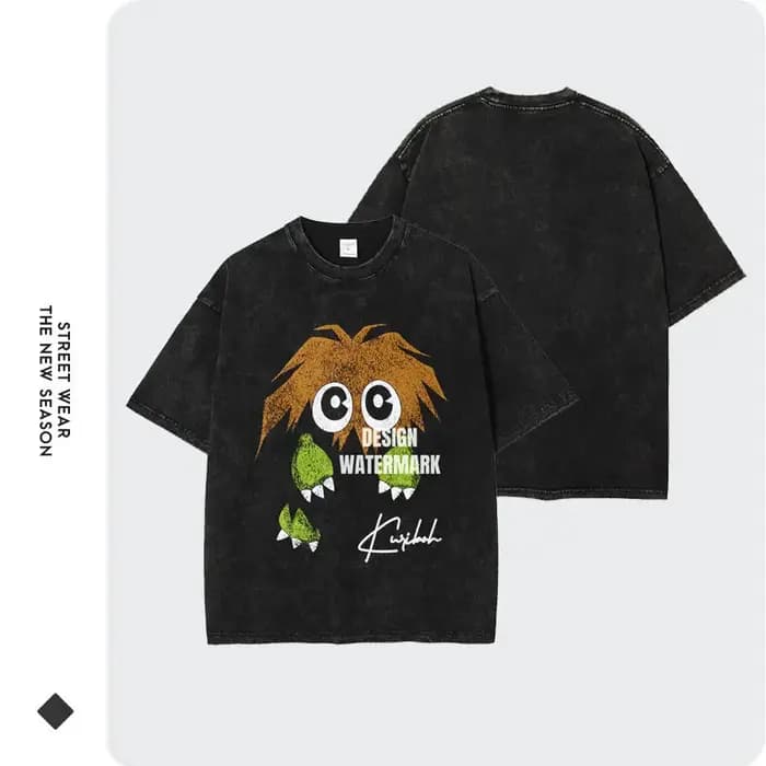 Anime y-yu Gi Oh t-shirts surdimensionné Vintage lavé Yugi Muto T-shirt Manga Joey Wheeler T-shirt Harajuku Yuuki Juudai hauts t-shirts