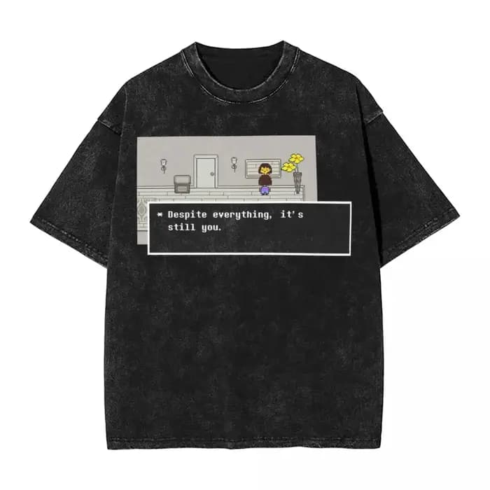 Frisk Despite tout ce n'est toujours Manga t-shirt Undertale lavé T-Shirts à manches courtes