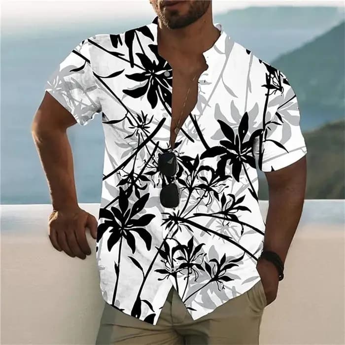 Chemise à motif imprimé pour hommes