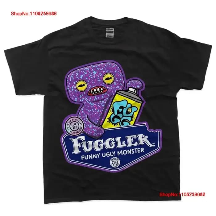 Fuggler drôle moche monstres Squidge t-shirt vintage haut délavé pour un usage quotidien polyvalent mode streetwear