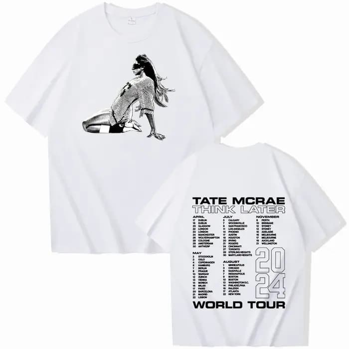 Tate McRae-T-shirt à manches courtes et col rond