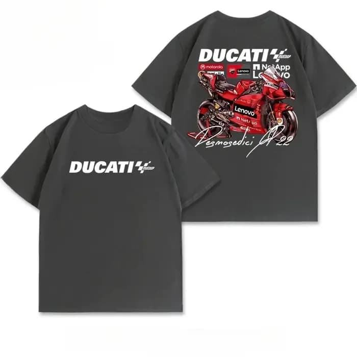Nouvelle vente : Équipement de course MotoGP - T-shirt décontracté à manches courtes en pur coton pour homme