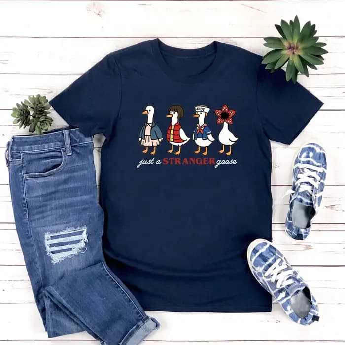 Juste un étranger oie T-Shirt drôle oie parodie chemise femmes à manches courtes graphique