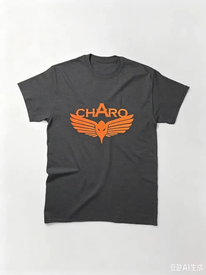 T-shirt unisexe en coton à manches courtes avec logo Charo Niska Wing