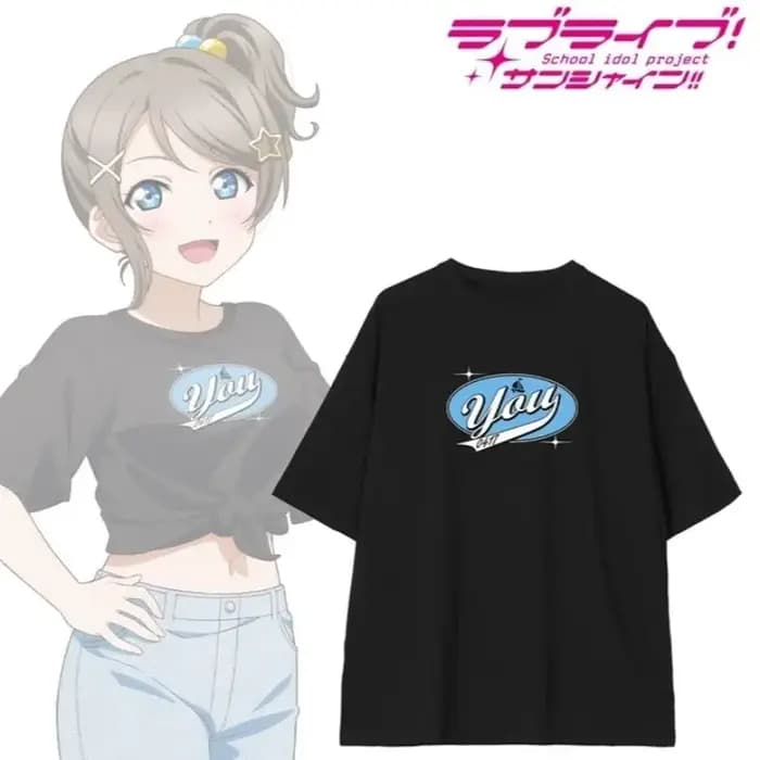 Anime Lovelive Sunshine Aqoursarti Mate même T-shirt coton été hauts pour hommes femmes à manches courtes