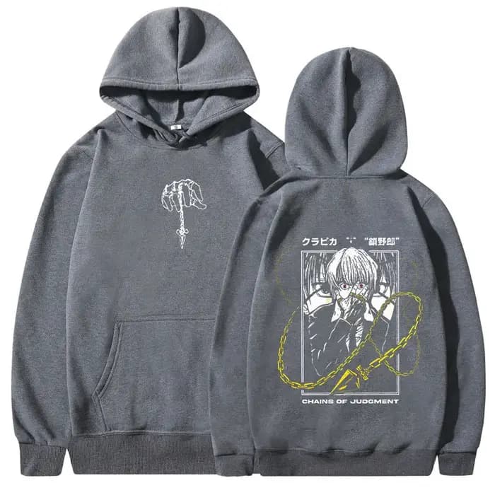 Anime Hunter X Hunter sweats à capuche Kurapika Manga graphique sweats à capuche hommes femmes vêtements manches longues pulls surdimensionnés