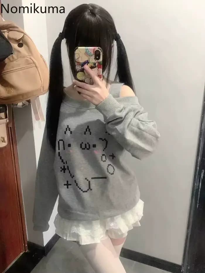 Sweat à capuche japonais pour femmes