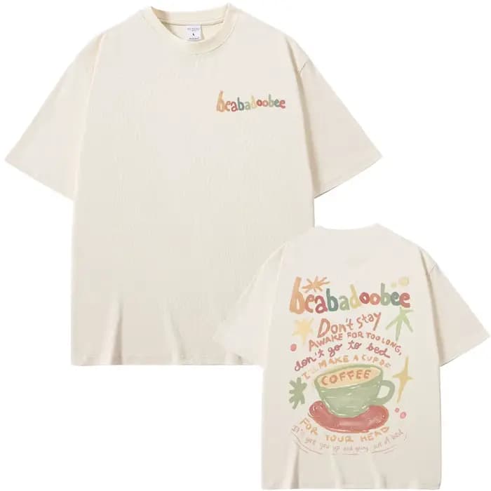 Beabadoobee T-shirt imprimé graphique hommes femmes mode Vintage surdimensionné t-shirts unisexe décontracté pur coton