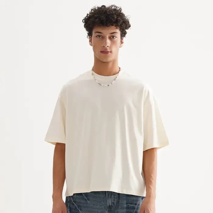 Bricolage LOGO personnalisé t-shirt DTG impression hommes Boxy Fit 100% coton décontracté ample à ma