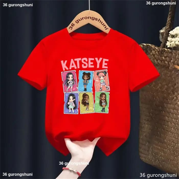 KATSEYE T-Shirt de chanteur de musique garçons/filles à manches courtes mignon enfants