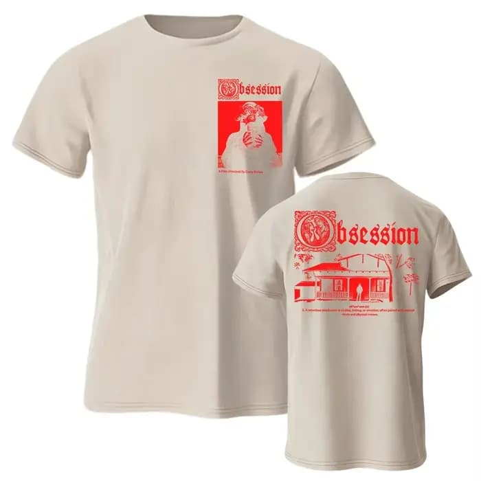 T-shirt « Movie Obsession I Love You » en coton décontracté pour homme/femme