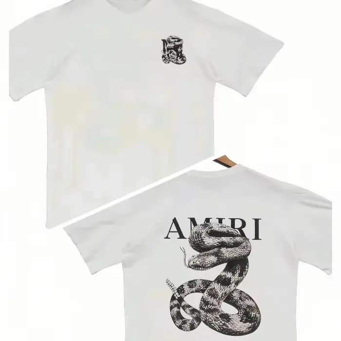 T-shirt ample à motif serpent, tendance luxe léger, manches courtes, unisexe, polyvalent, décontract