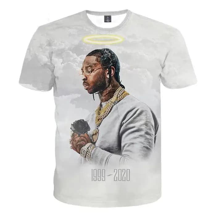 T-shirt imprimé 3D Pop Smoke