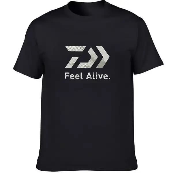 Nouveau T-shirt Sport Respirant 2026, Style Pêche en Plein Air, Imprimé Lettres et Flèches, Coton Dé