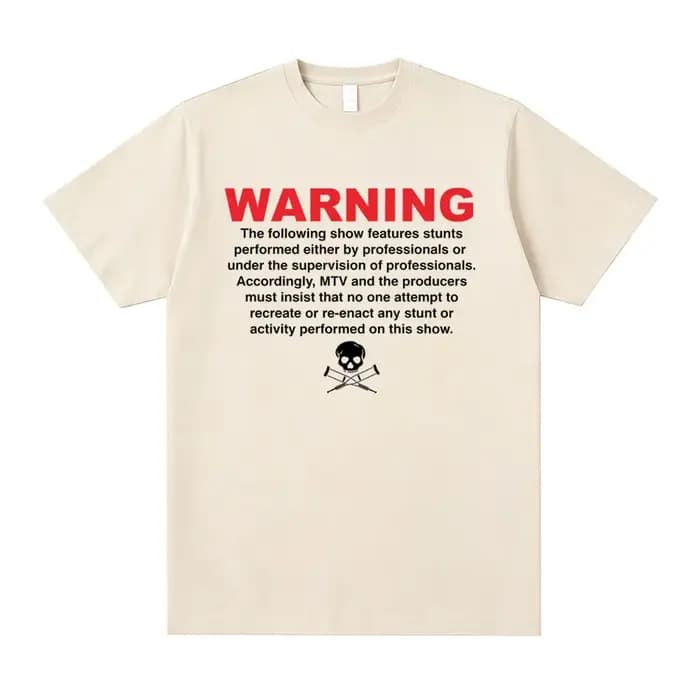T-shirt graphique Jackass Skeleton Crutches pour hommes et femmes