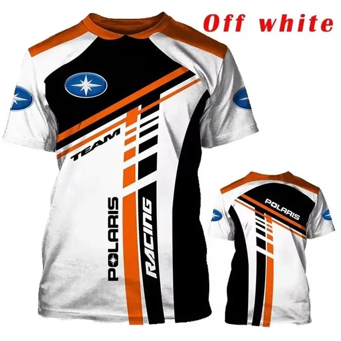 T-shirt à manches courtes avec logo Polaris et imprimé tête de mort mécanique