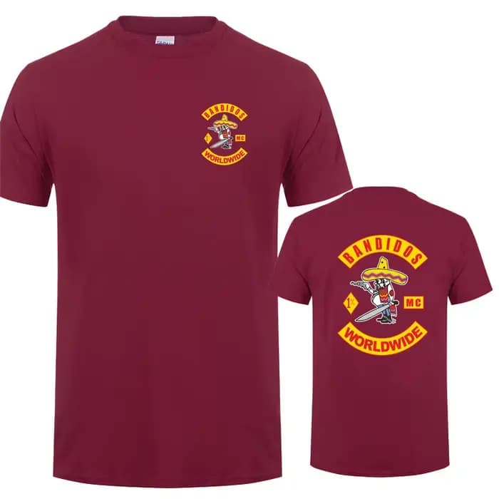 Bandidos MC Worlwide t-shirt été hommes coton à manches courtes T-shirts