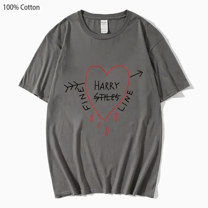 Happy Fine Line Print T-Shirts Harry Styles traiter les gens gentillesse chemises à la mode femmes t-shirt hommes