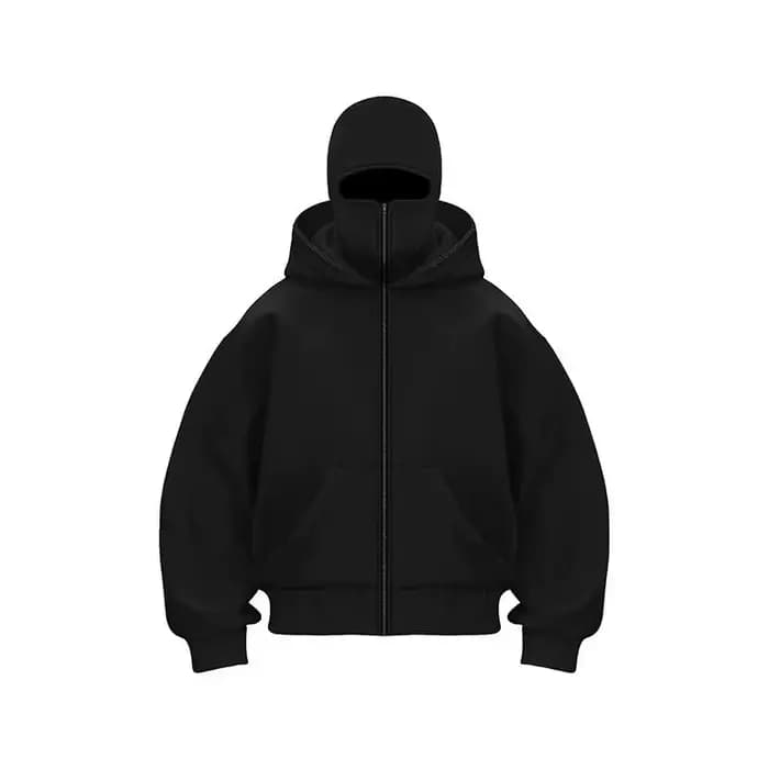 Nouveau sweat à capuche zippé unisexe en polaire automne/hiver-design de masque