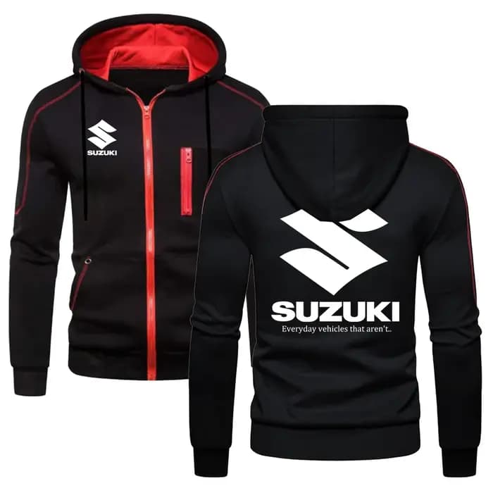 Sweat à capuche zippé pour homme avec logo Suzuki Racing Motorcycle Team
