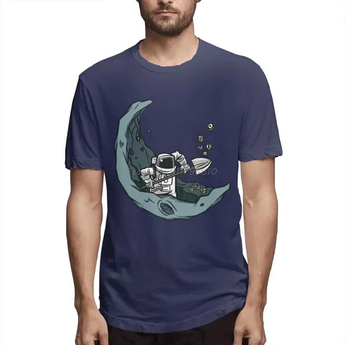 T-shirt à col rond en coton de grande taille pour hommes