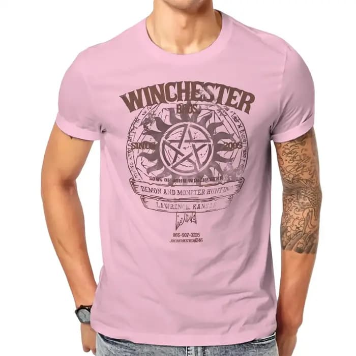 Surnaturel Winchester Bros t-shirt hommes t-shirts vêtements d'été coton col rond