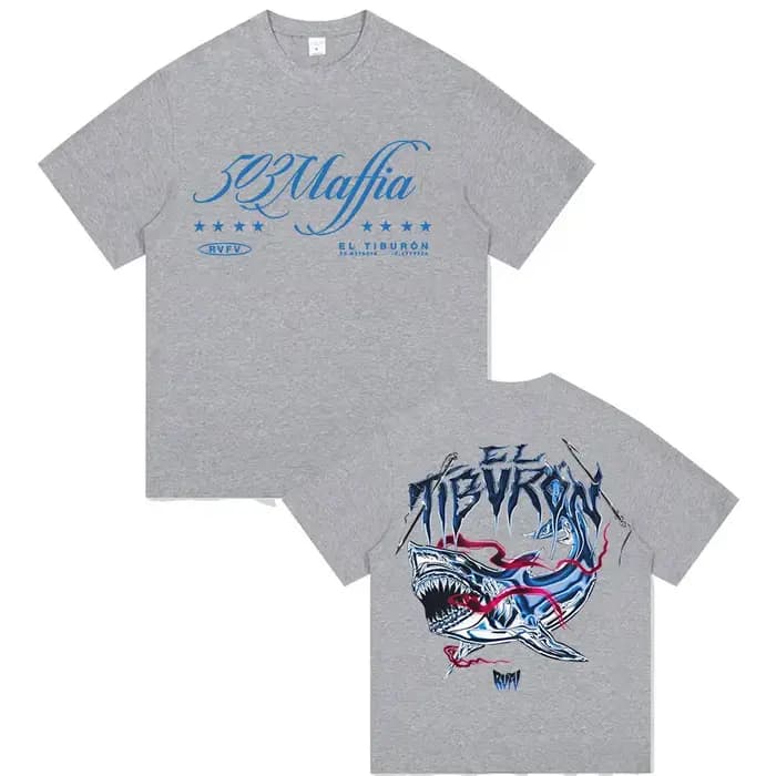 Rappeur RVFV EL TIBVRON Tour 2025 Merch T-Shirt hommes femmes rétro haute qualité mode T-shirts Hip Hop surdimensionné