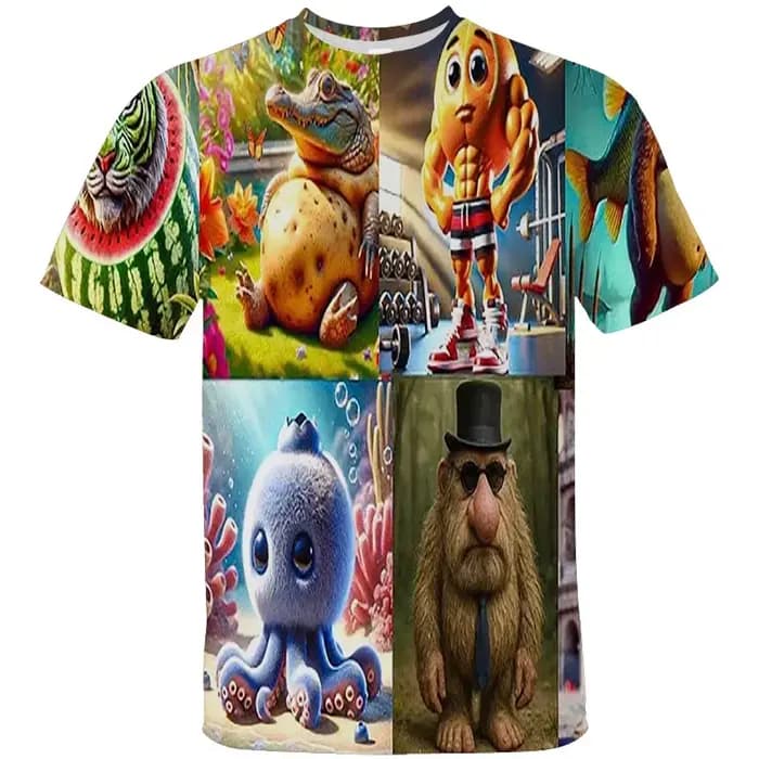 Nouveau Brr Brr Patapim T-shirt drôle italien Brainrot Meme graphique