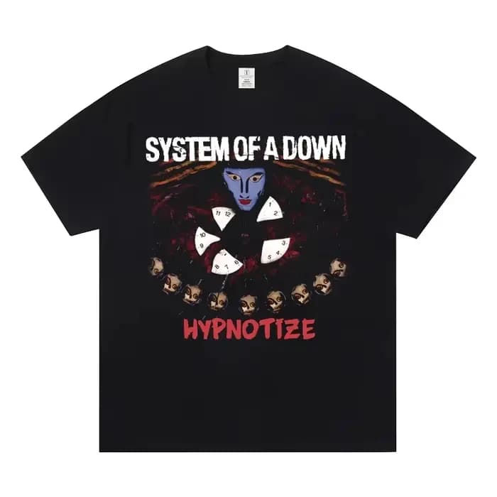T-shirt du groupe System of A Down 2026 en coton doux pour l'été