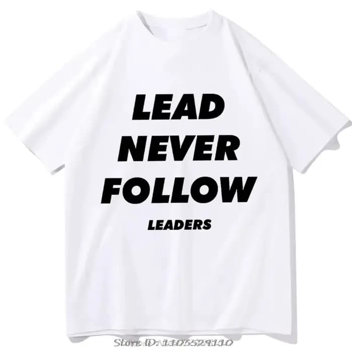 T-shirt unisexe en coton à col rond pour hommes, T-shirt Chief Keef Lead Never Follow hanol ers, cad
