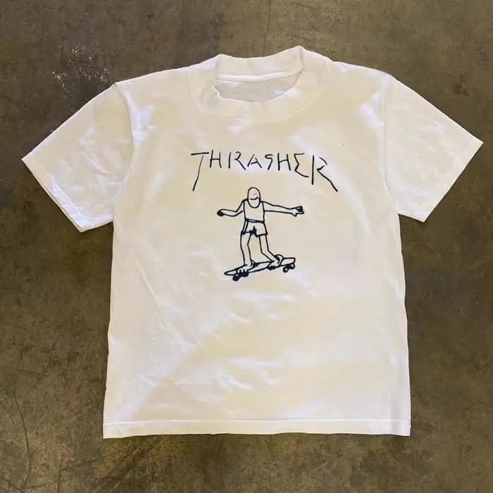 T-shirts d'été à manches courtes et col rond pour le skateboard américain