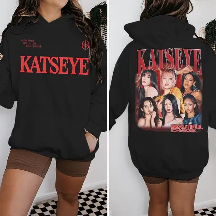 Sweat à capuche graphique vintage Katseye pour fans de la pop music, mode homme et femme, survêtemen