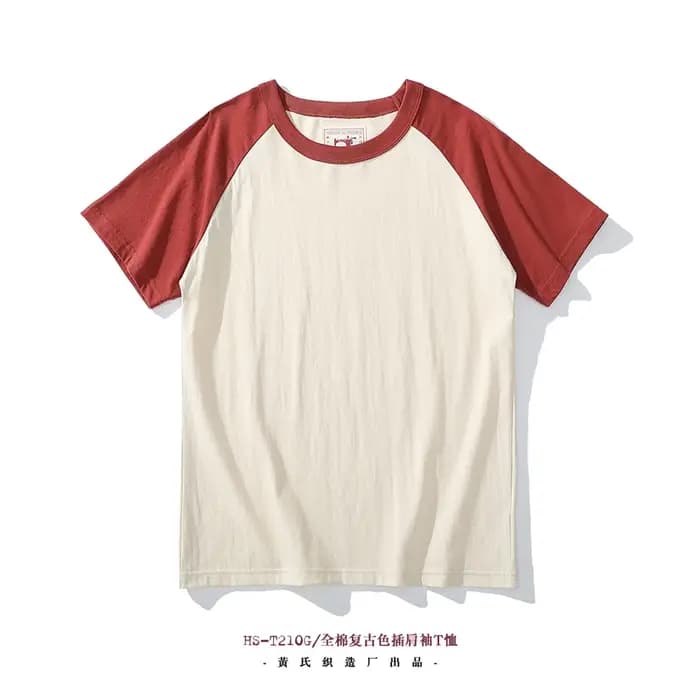 Akkad Kuti 2024 Style rétro japonais homme col rond manches Raglan t-shirts étudiant décontracté bonne Collocation t-shirt 100% coton