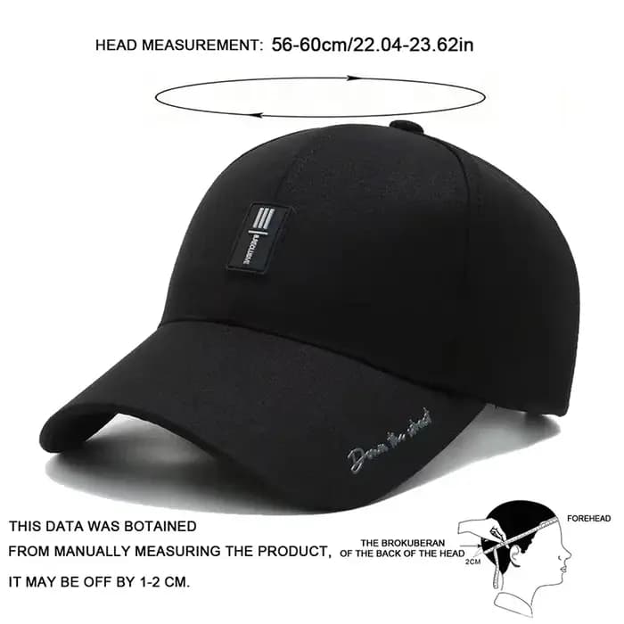 Casquette de baseball unisexe brodée extensible