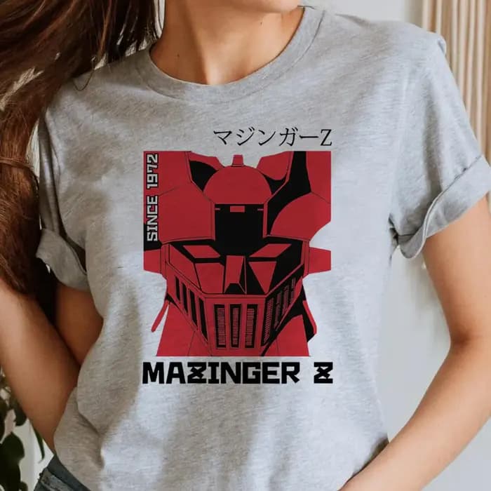 Mazinger z t-shirt fille rétro esthétique Punk coloré confortable années 80