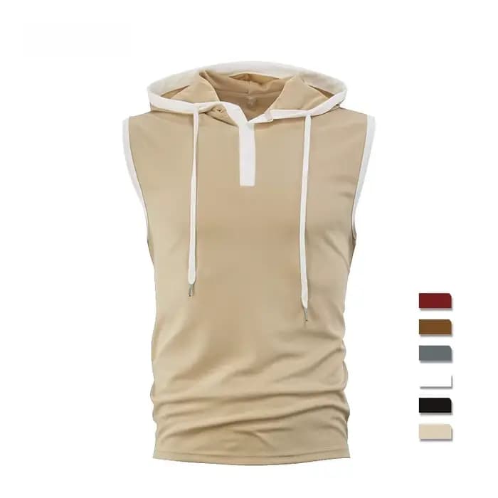 Gilet décontracté à capuche pour homme