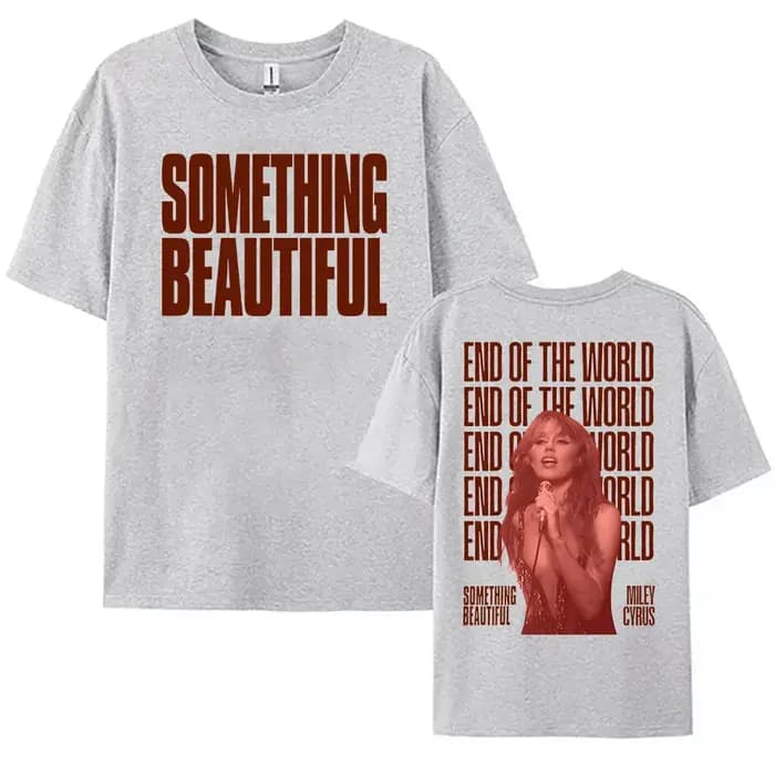 Fin du monde T-shirt Miley Cyrus quelque chose beaux t-shirts à manches courtes coton homme