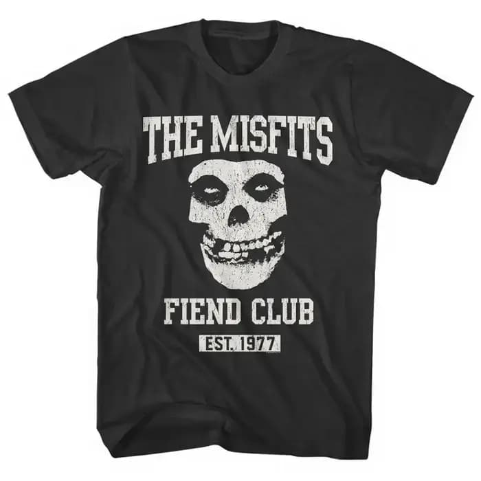 T-Shirt Fiend Club Misfits Band, 100% coton, graphique, pour hommes et femmes, Streetwear d'été