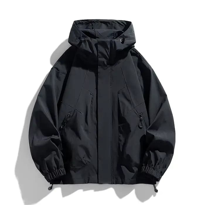 Hommes veste à capuche coupe-vent Trench manteaux surdimensionné 6XL 7XL 8XL grande taille imperméab