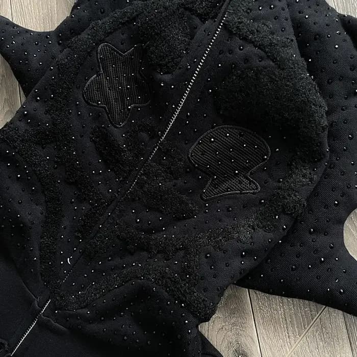 Glo Gang The Glory Sweat à capuche zippé complet brodé Hot Diamond Pull