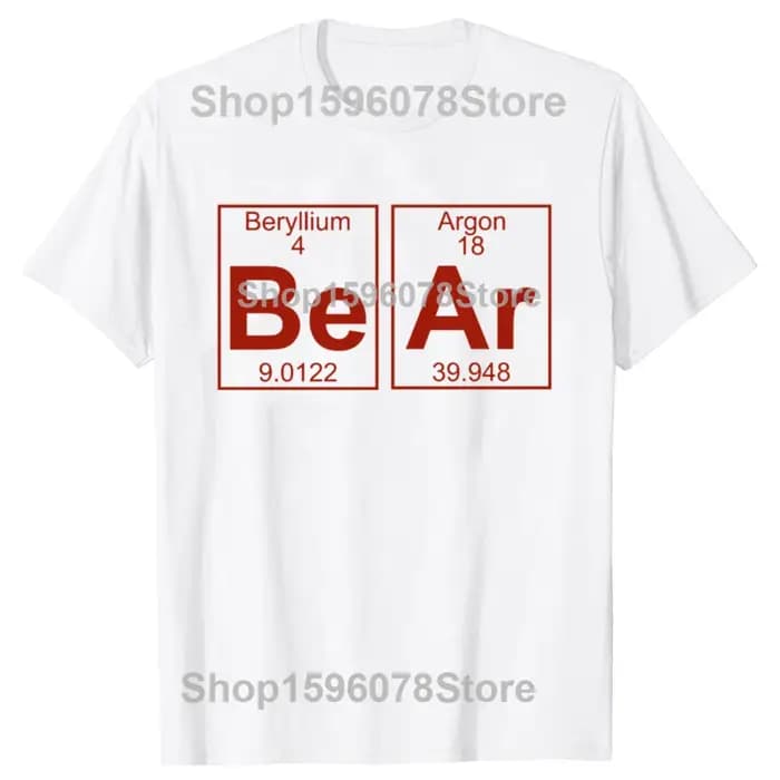 T-shirts en coton 100% avec motif de tableau périodique amusant pour hommes et femmes, t-shirt décon