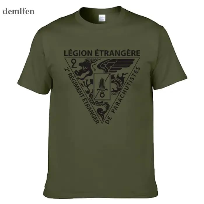 Nouvelle Légion étrangère française Forces spéciales armée de la guerre mondiale T-shirt Homme Camis