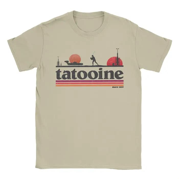 Casual Planet Sky Tatooine T-Shirts pour hommes col rond coton t-shirt à manches courtes
