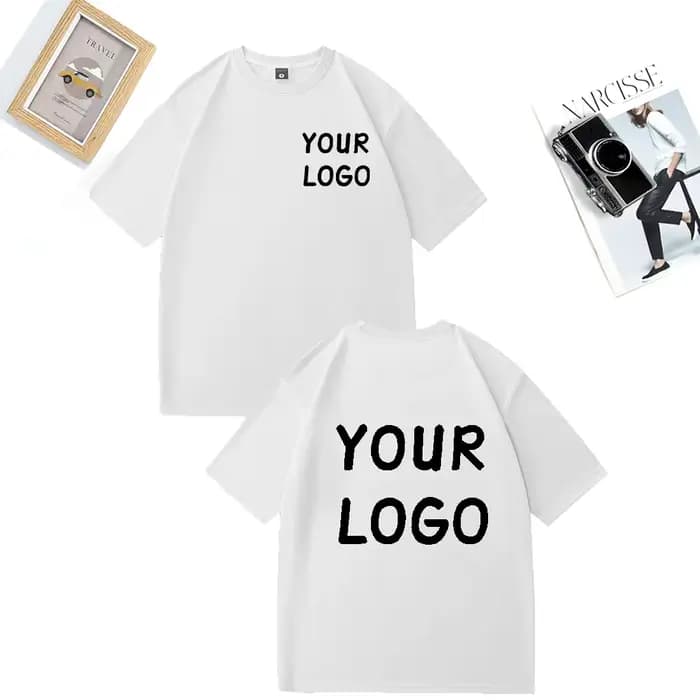 T-shirts personnalisés avec logo de votre marque, imprimés, pour hommes et femmes, vêtements d'été s