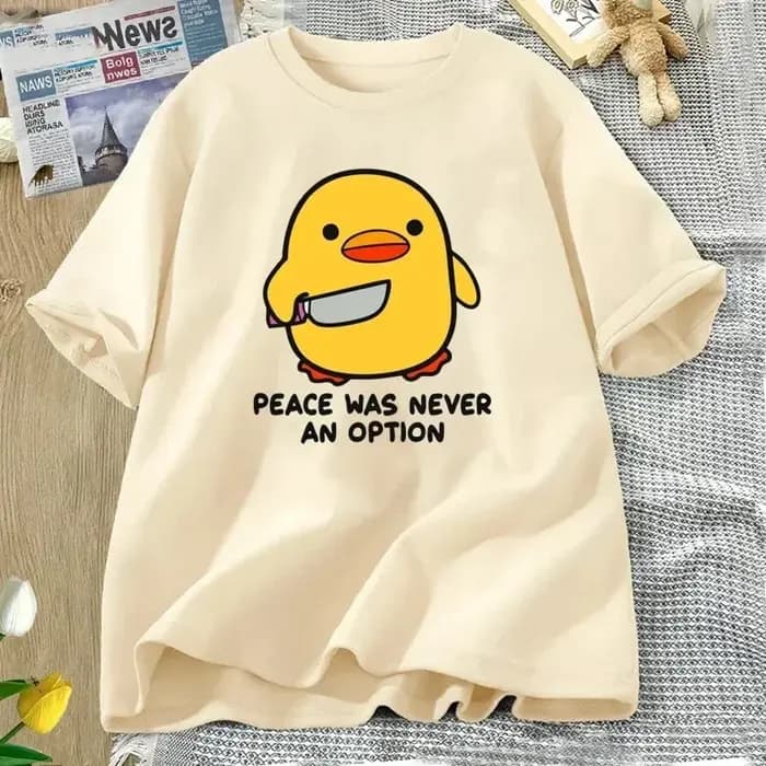 La paix n'a jamais une Option t-shirt Animal mignon drôle oie graphique t-shirts été décontracté à manches courtes hauts femmes vêtements