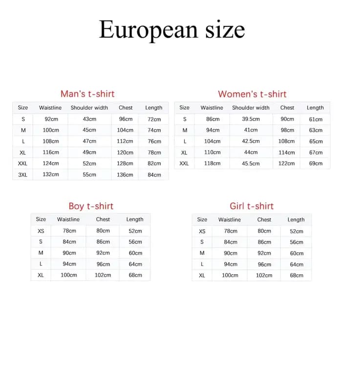 T-Shirt pour hommes et femmes